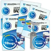 Vacuumbag.com Vacuumzakken Pakket Travel [Set 10 zakken+pomp]
