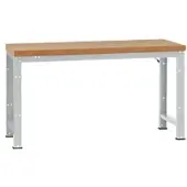 Manuflex werkbank Profi standaard, Tafelblad kunststof B 1750 x D 700, lichtgrijs