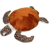 Cornelissen Pluche Zeeschildpad Knuffel – Bruin – Zachte Knuffel – 43 cm