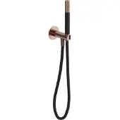 Hotbath Cobber handdouche met wanduitlaat en doucheslang koper geborsteld PVD
