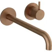 Hotbath Cobber CB105EXT25 afbouwdeel inbouw wastafelkraan met 25cm uitloop verouderd messing