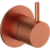 Hotbath Afbouwdeel inbouw douchemengkraan cobber 1-hendel geborsteld koper living colours