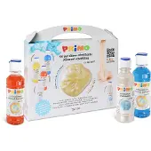 Primo - Set slijm met 3 gekleurde lijm, 1 activator, 1 parel