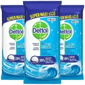 Dettol 3x Reinigingsdoekjes Power & Fresh Ocean 110 Stuks