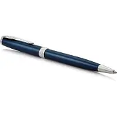 Parker Sonnet balpen | blauw gelakt met palladium trim | medium punt zwarte inkt | geschenkverpakking