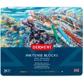Derwent Inktense Blocks/Kleursticks - 24 Stuks in Blik