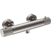 Boss & Wessing Douchemengkraan Thermostatisch BWS Ridged Geborsteld Staal