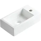 Wiesbaden Rhea M fontein rechts 40 x 22 x 11 cm keramiek glans wit