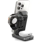 Spigen OneTap Pro | 3-in-1 draadloos oplaadstation - Geschikt voor MagSafe iPhone + AirPods + Apple Watch