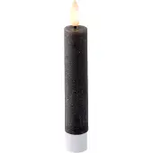 Lumineo Dinerkaarsset LED vlam 16cm grijs 2-dlg grijs Wax Led kaars