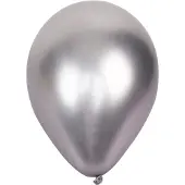 PartyPro XL Zilveren Chroom Ballonnen (10 stuks / 46 CM)