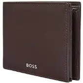 HUGO BOSS Leren Portemonnee Classic Smooth Wallet Brown Donkerbruin