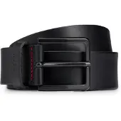HUGO Heren Gionio Leren Riem zwart (115 cm), Casual, Leer 50385358