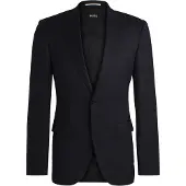 BOSS Regular Fit Jas donkerblauw, Effen
