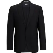 BOSS Regular-fit colbert van stretchwol