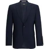 BOSS Regular-fit colbert van stretchwol