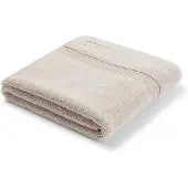 BOSS Beige badmat van Egeïsche katoen met ton-sur-ton logo Maat ONESI
