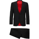 HUGO Slim-fit pak van een wolmix met hoogwaardige stretch