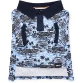 BOSS Katoenen polo voor honden met palmboomprint