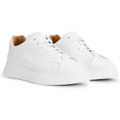 BOSS Leren sneakers met rubberen buitenzool Maat 50