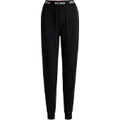 HUGO Pyjamabroek van stretchjersey met boorden en logotailleband