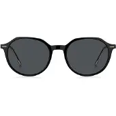 HUGO BOSS Zonnebril van zwart acetaat met goudkleurige details