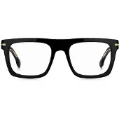 HUGO BOSS Optisch montuur van zwart acetaat met goudkleurige details