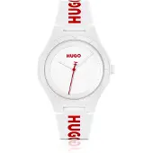 HUGO Analoog horloge '#LIT FOR HIM' rood / wit