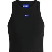 HUGO Top blauw / zwart / wit
