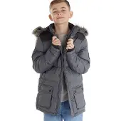 Bench Jongens Axel Gevoerd Parka Staalgrijs