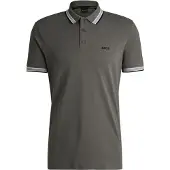 BOSS Polo van katoenpiqué met logodetails