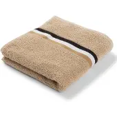 BOSS Katoenen handdoek met de signature-stripe