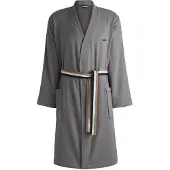 BOSS Ochtendjas van katoen met riem met de signature-stripe