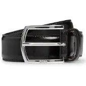 BOSS Italiaanse leren riem met gepolijste logogesp