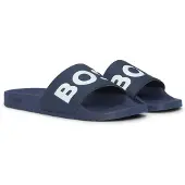 BOSS Aryeh Herenslippers van Italiaanse Maak met Groot Logo Detail