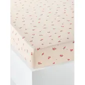 Vertbaudet Kinderhoeslaken GIPSY met gerecycled katoen beige, bedrukt