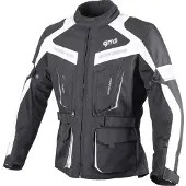 GMS Track Light Zwart Witte Textiele Motorjas Maat 3XL