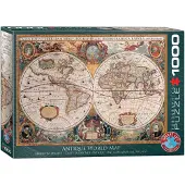 Eurographics antieke wereldkaartpuzzel (1000 stukjes)