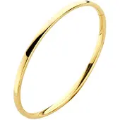 Fjory bangle recht 3mm/ovaal/geel