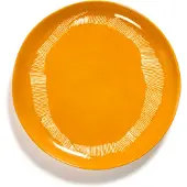 Serax Dinerbord Feast Tableware By Ottolenghi Yellow Stripes White M 22,5 cm