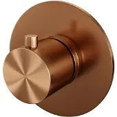 Brauer Copper Edition losse inbouwthermostaat met in- en afbouwdelen koper geborsteld PVD