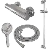 Brauer Chrome Edition thermostatische doucheset met glijstang en 3 standen handdouche chroom
