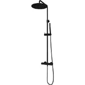 Brauer Regendouche Black Showerpipe met Thermostaat 30cm Mat Zwart