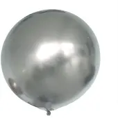 PartyPro Zilveren XXL Chroom Ballonnen (10 stuks / 90 cm)