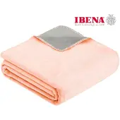 Ibena Plaid Ibena Doubleface Dublin Roze Grijs