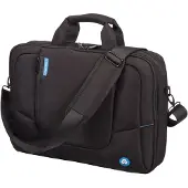 Lightpak Laptoptas GRANADA RPET, voor 1 notebook tot 17" & 1 tablet, voorvak & hoofdvak, afneembare schouderriem & trolleyriem, gerecycled PET, zwart