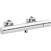 Cornat douchethermostaatarmatuur "Derval" - Verchroomde messing behuizing - Temperatuurregeling