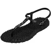 Ilse jacobsen Teenslipper 'Cheerful' zwart / transparant