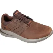 SKECHERS Delson 3.0 Ezra Instappers bruin Leer Maat 40