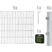 Alberts Dubbelstaafmat hekwerk Basisset Hoogte: 80 - 160 cm, totale lengte: 4 - 30 m, voor plaatsing in beton (set)